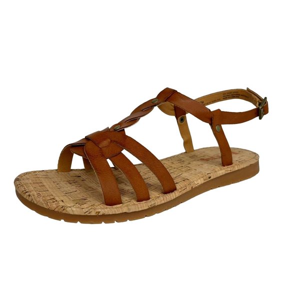 Korks Sawyer Womens Braided Strappy Sandals Size 7 Brown Stylish & Casual Shoes - Picture 2 of 15